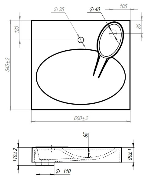 Умывальник Andrea Comfort Умывальник Andrea Comfort
