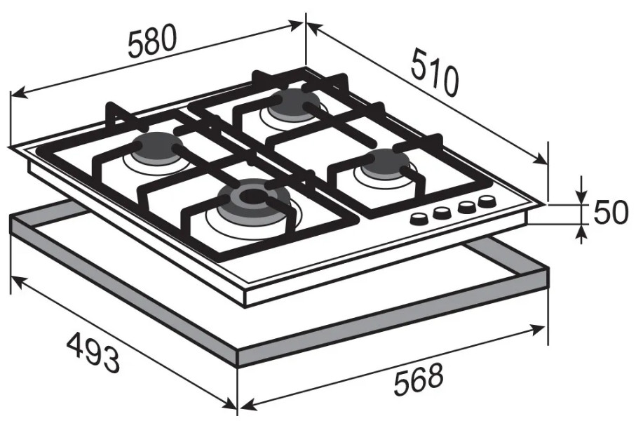 Варочная панель Zigmund & Shtain G 14.6 S Варочная панель Zigmund & Shtain G 14.6 S