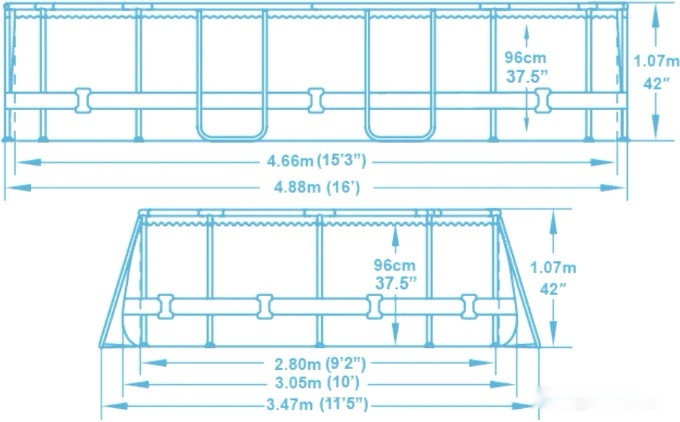 Бассейн Bestway Power Steel 56448 (488х305х107)