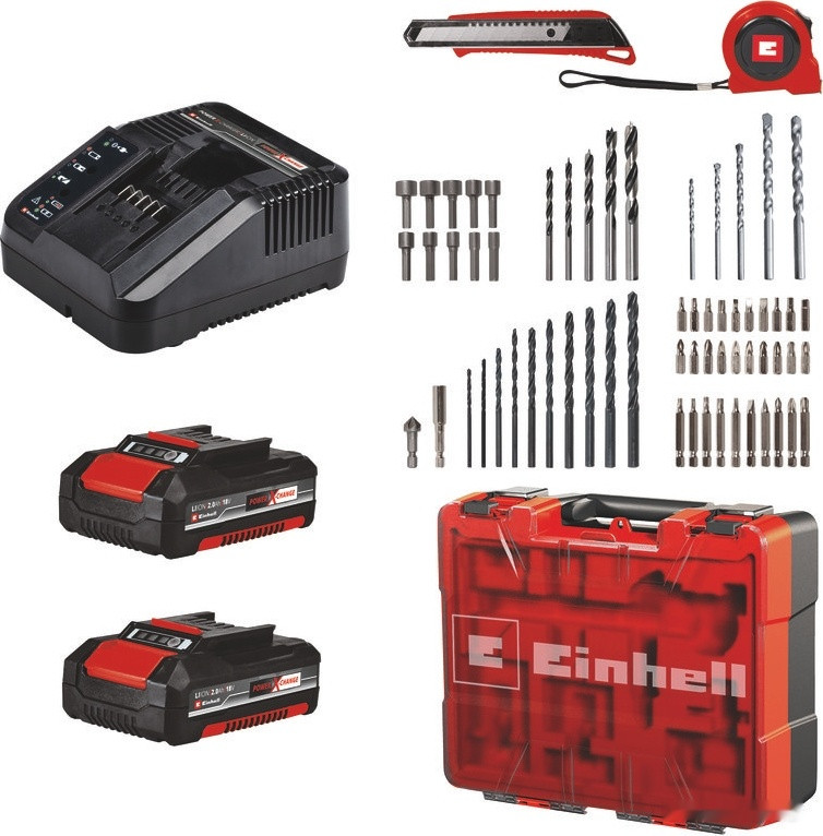 Ударная дрель-шуруповерт Einhell TE-CD 18/40 Li-i +64 4513992 (с 2-мя АКБ, кейс) Ударная дрель-шуруповерт Einhell TE-CD 18/40 Li-i +64 4513992 (с 2-мя АКБ, кейс)