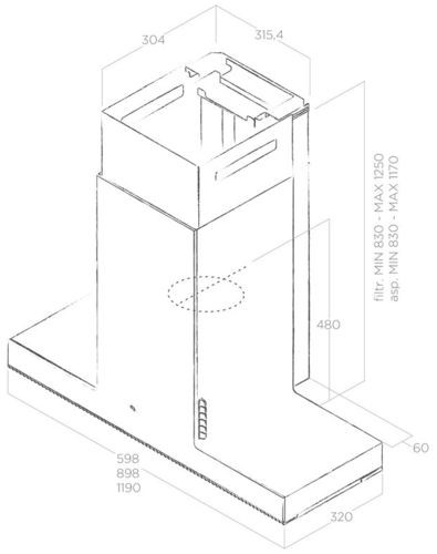 Вытяжка Elica HAIKU BL/A/90
