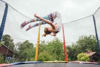 Батут Sundays Acrobat-D183 (зеленый, с сеткой)