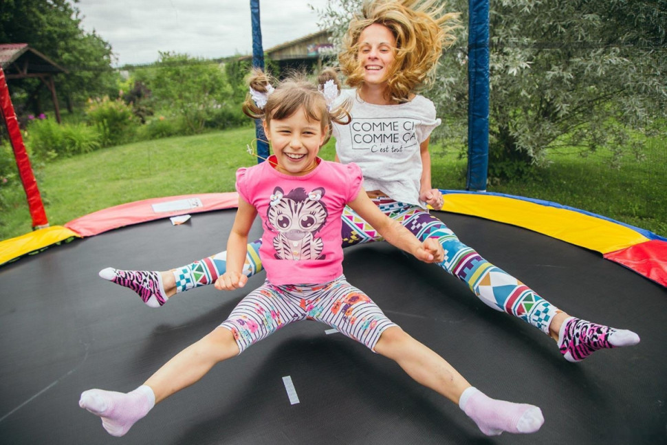 Батут Sundays Acrobat-D183 (зеленый, с сеткой) Батут Sundays Acrobat-D183 (зеленый, с сеткой)