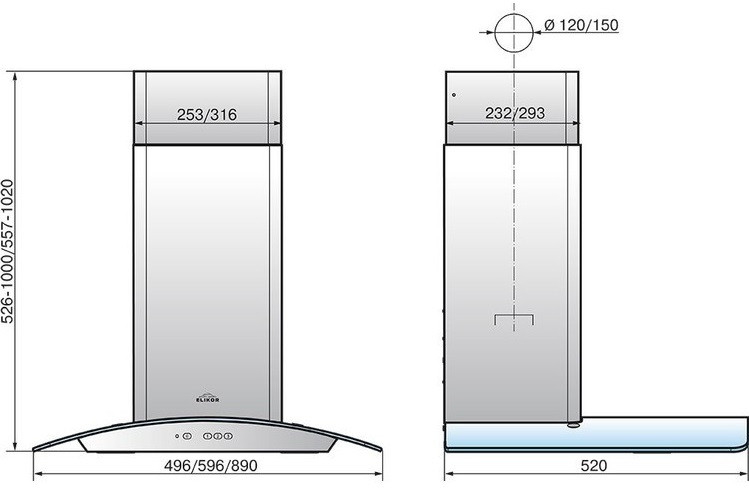 Вытяжка Elikor Аметист 50Н-430-К3Д (Нержавеющая сталь/Тонированное стекло) Вытяжка Elikor Аметист 50Н-430-К3Д (Нержавеющая сталь/Тонированное стекло)