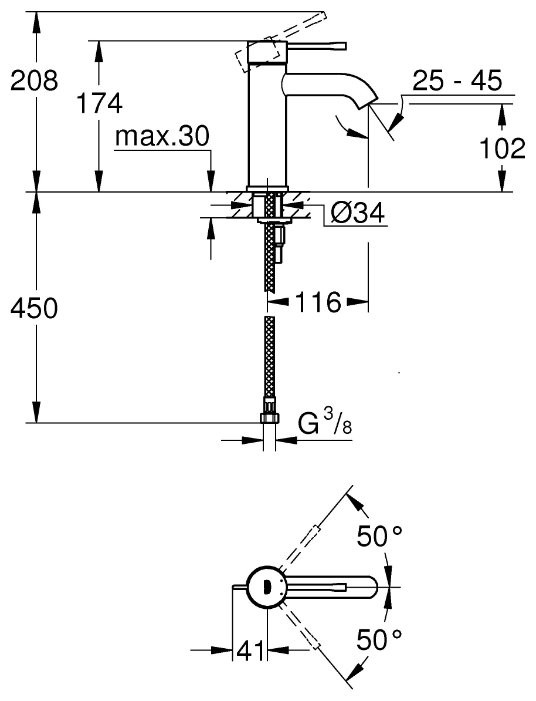 Смеситель Grohe Essence 23590001