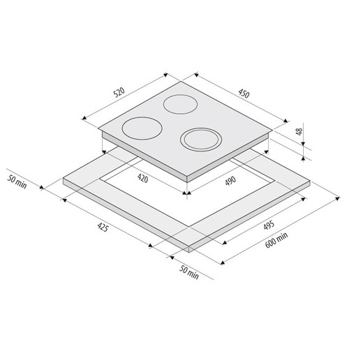 Варочная панель Krona FIDATO 45 BL