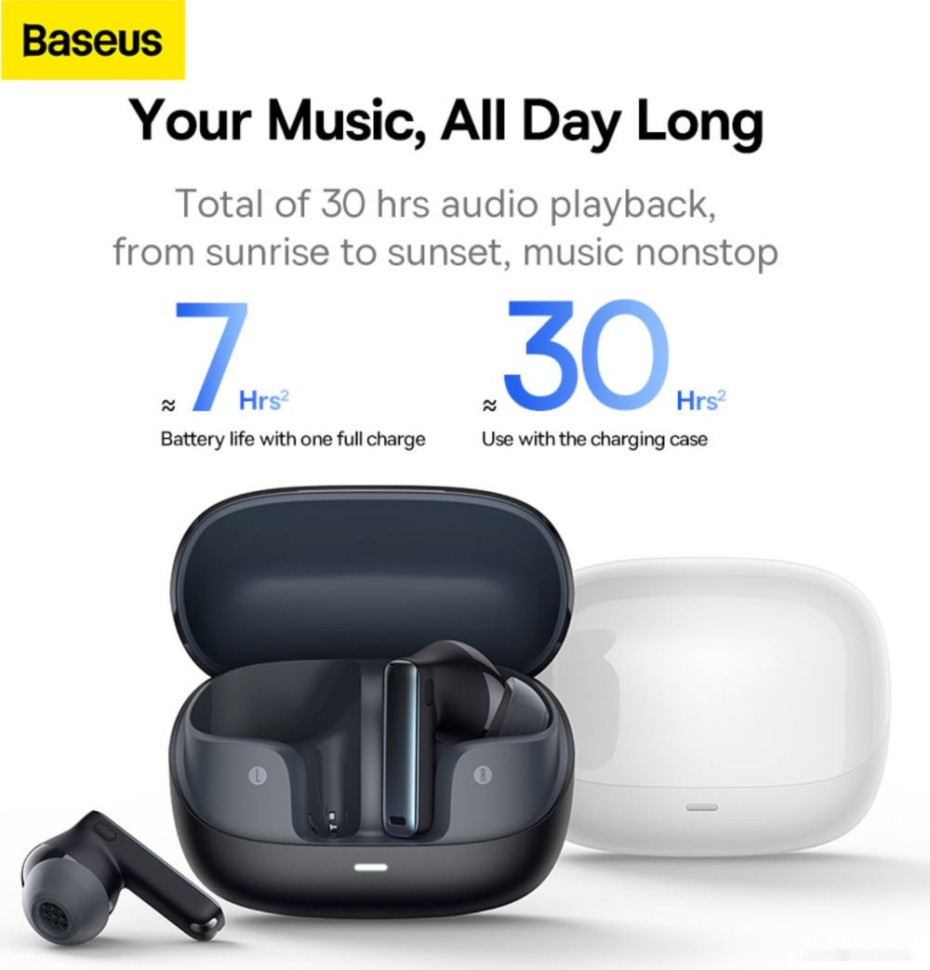 Наушники Baseus Bowie M2s (белый) Наушники Baseus Bowie M2s (белый)