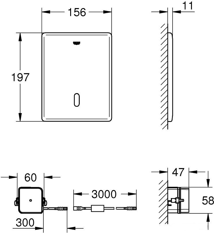 Панель смыва Grohe Tectron Skate 38698SD1