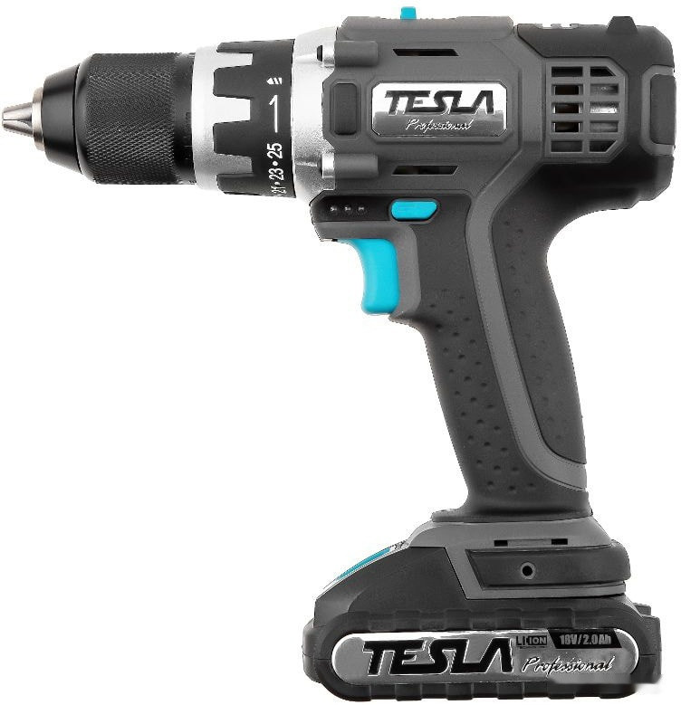 Дрель-шуруповерт Tesla TCD182DC (с 2-мя АКБ, кейс) Дрель-шуруповерт Tesla TCD182DC (с 2-мя АКБ, кейс)