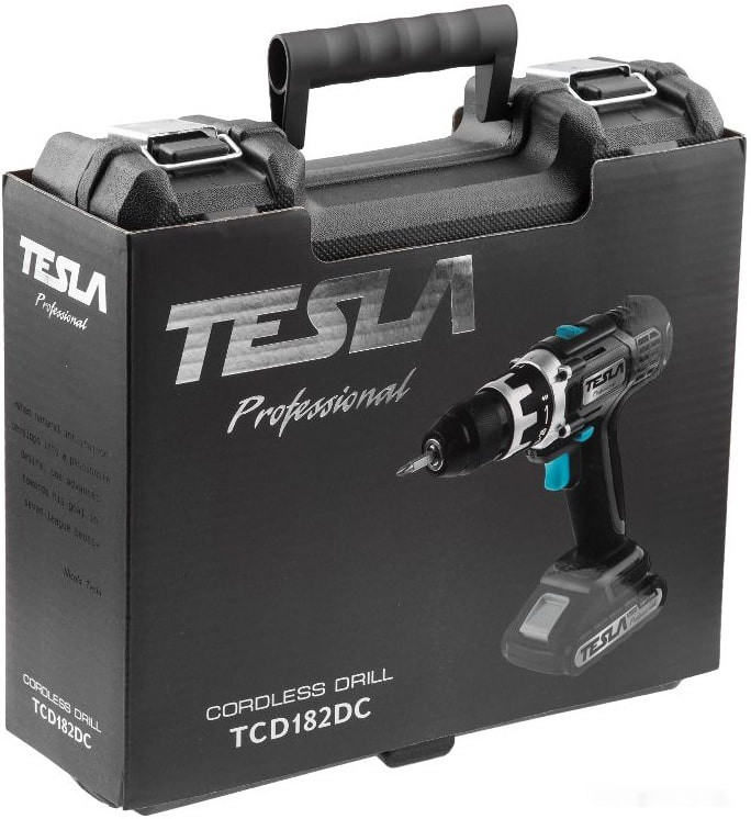 Дрель-шуруповерт Tesla TCD182DC (с 2-мя АКБ, кейс) Дрель-шуруповерт Tesla TCD182DC (с 2-мя АКБ, кейс)