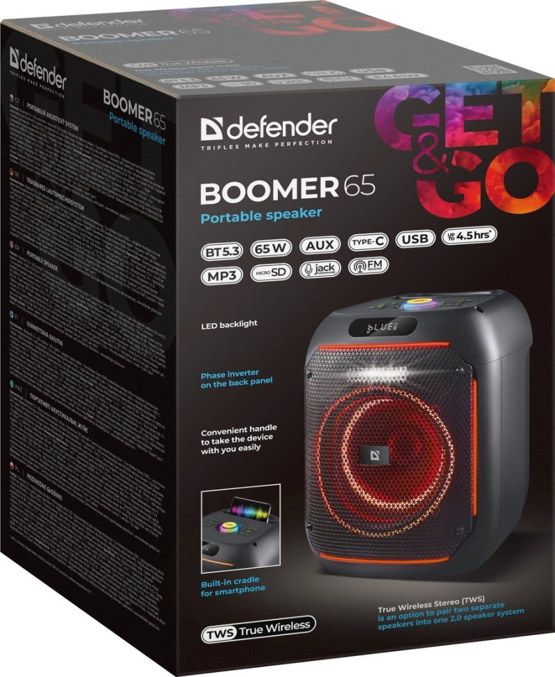 Портативная акустика Defender Boomer 65 Портативная акустика Defender Boomer 65