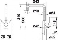 Смеситель Blanco MILI (Шампань)