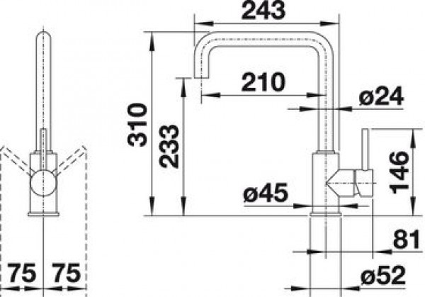 Смеситель Blanco MILI (Шампань)