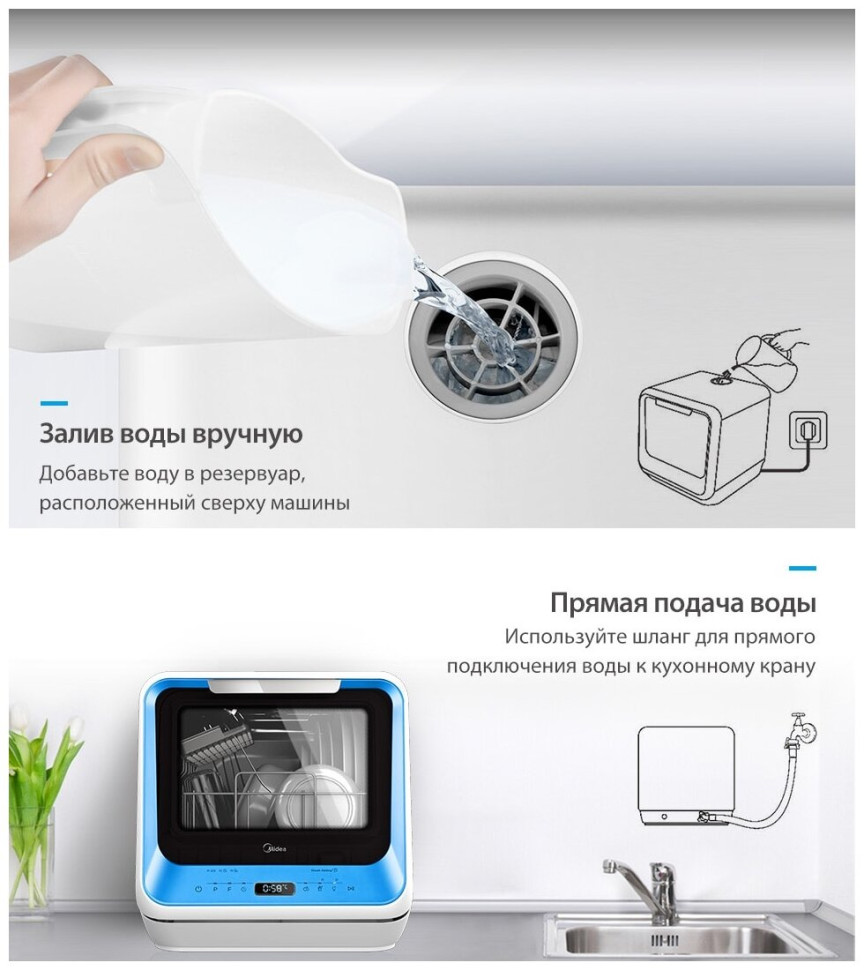 Посудомоечная машина Midea Mini-i MCFD42900BL Посудомоечная машина Midea Mini-i MCFD42900BL