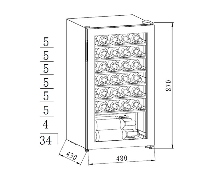 Винный шкаф Maunfeld MFWC-85S34 Винный шкаф Maunfeld MFWC-85S34