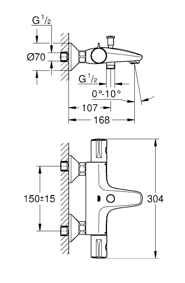 Смеситель Grohe Grohtherm 800 [34576000]