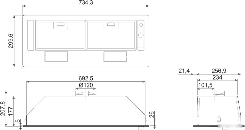 Вытяжка Smeg KSG70HE Вытяжка Smeg KSG70HE