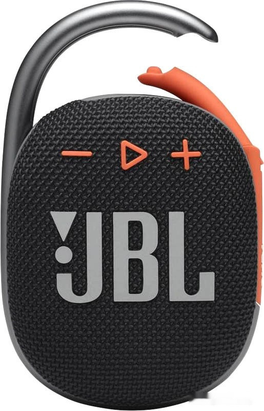 Портативная акустика JBL Clip 4 (черный/оранжевый) Портативная акустика JBL Clip 4 (черный/оранжевый)