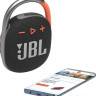 Портативная акустика JBL Clip 4 (черный/оранжевый) Портативная акустика JBL Clip 4 (черный/оранжевый)