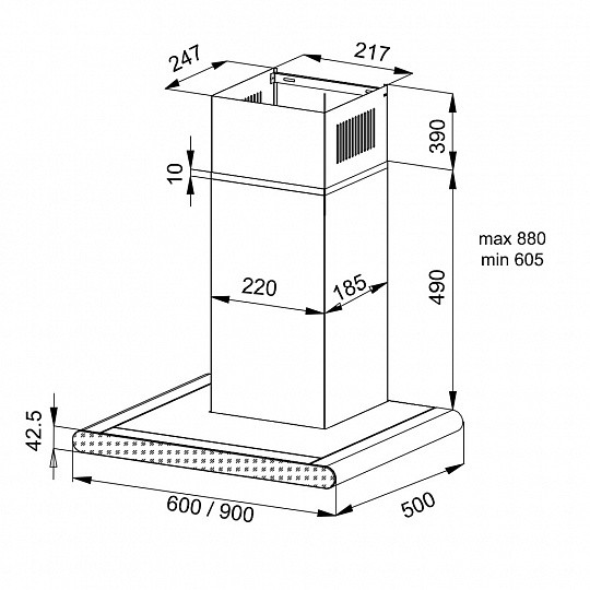 Вытяжка Korting KHC 9958 XGN Вытяжка Korting KHC 9958 XGN