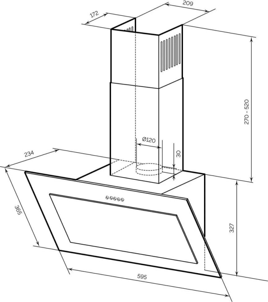Вытяжка LEX Mio G 600 (белый) Вытяжка LEX Mio G 600 (белый)