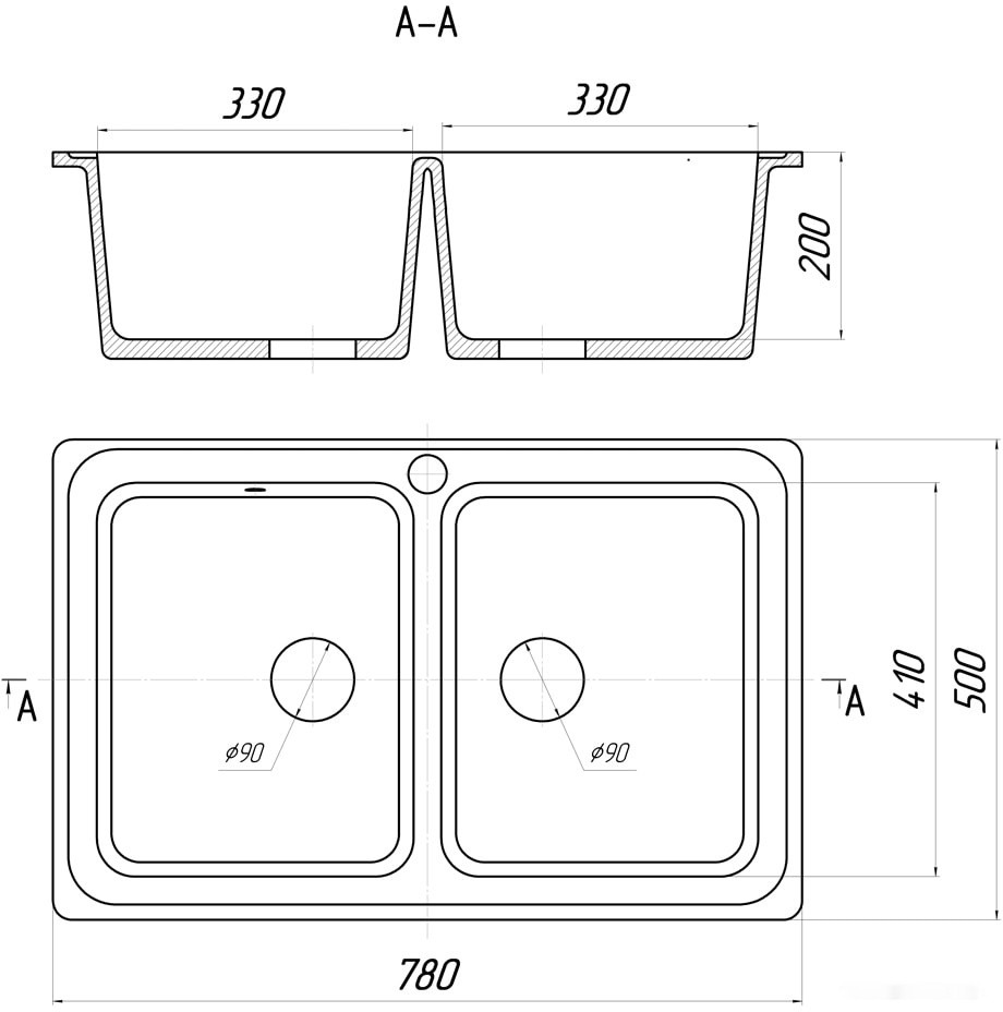 Кухонная мойка Gerhans C02 (белый) Кухонная мойка Gerhans C02 (белый)