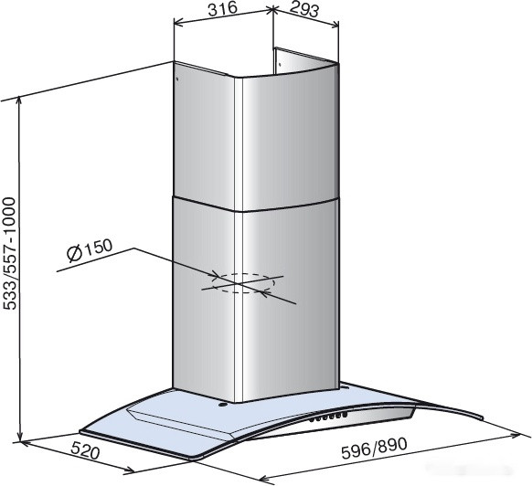 Вытяжка Elikor Аметист S4 60П-700-Э4Д черн/тонир Вытяжка Elikor Аметист S4 60П-700-Э4Д черн/тонир