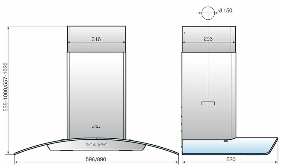 Вытяжка Elikor Аметист S4 60П-700-Э4Д черн/тонир Вытяжка Elikor Аметист S4 60П-700-Э4Д черн/тонир