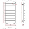 Полотенцесушитель Ростела Свирель D 1" 10 перекладин 50х100 см (черный) Полотенцесушитель Ростела Свирель D 1" 10 перекладин 50х100 см (черный)