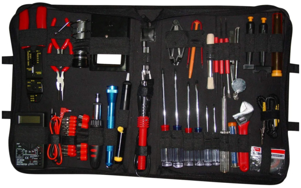 Специнструмент Cablexpert TK-ELEC (63 предмета)