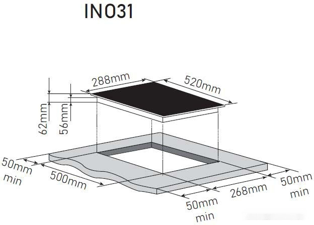 Варочная панель Zorg INO31 black