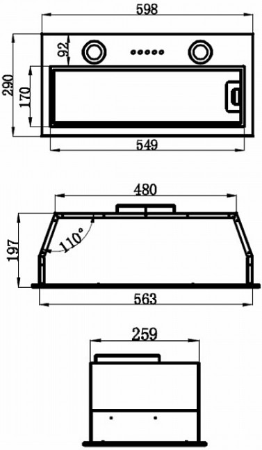 Вытяжка Maunfeld Thames 601M (белый) Вытяжка Maunfeld Thames 601M (белый)