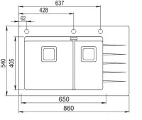 Кухонная мойка AquaSanita Delicia Plus GQD 150 B 601 AW black metallic