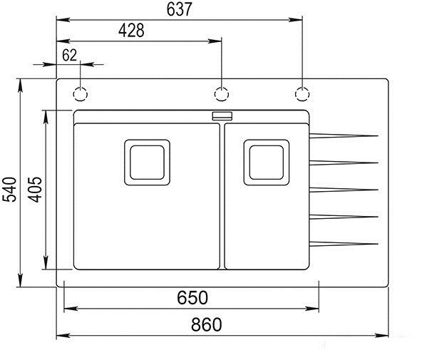 Кухонная мойка AquaSanita Delicia Plus GQD 150 B 601 AW black metallic Кухонная мойка AquaSanita Delicia Plus GQD 150 B 601 AW black metallic