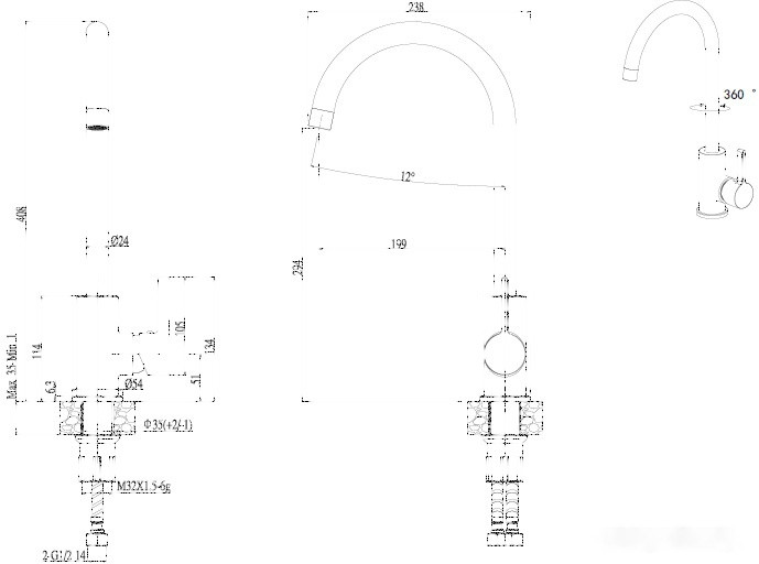Смеситель Elleci C 01 G68 Bianco Смеситель Elleci C 01 G68 Bianco