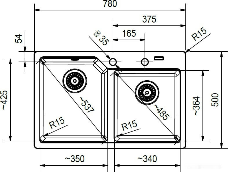 Кухонная мойка Franke Urban UBG 620-78 (графит)