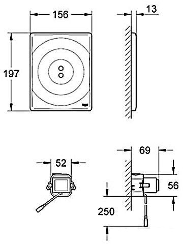 Панель смыва Grohe Tectron Surf 38699000