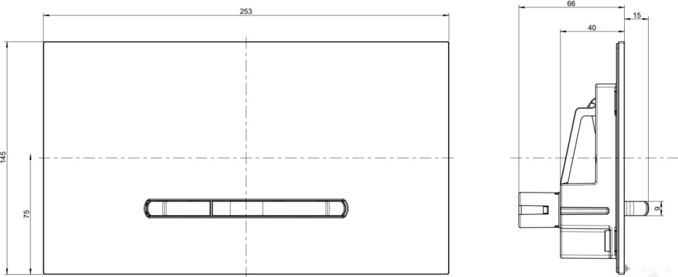 Панель смыва Villeroy & Boch ViConnect 922169D8 (антрацит матовый)