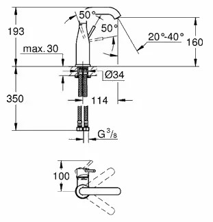 Смеситель Grohe Essence+ 23463001