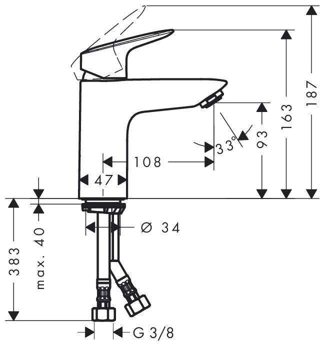 Смеситель Hansgrohe Logis 71107000 Смеситель Hansgrohe Logis 71107000