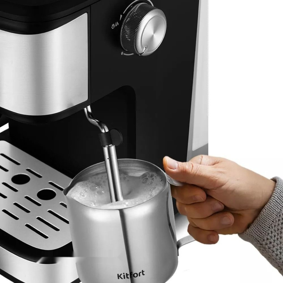 Рожковая кофеварка Kitfort KT-7224 Рожковая кофеварка Kitfort KT-7224