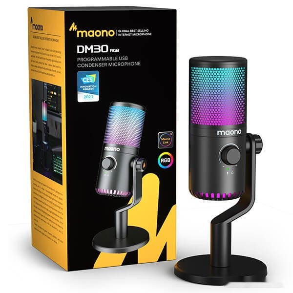 Проводной микрофон Maono DM30 RGB (черный) Проводной микрофон Maono DM30 RGB (черный)