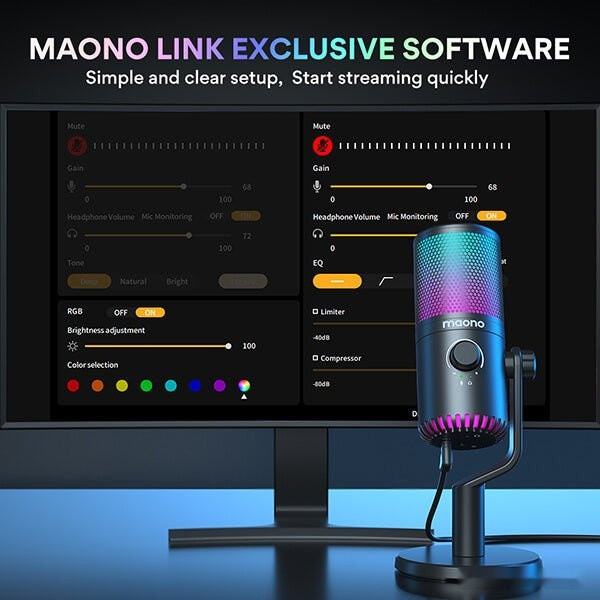 Проводной микрофон Maono DM30 RGB (черный) Проводной микрофон Maono DM30 RGB (черный)