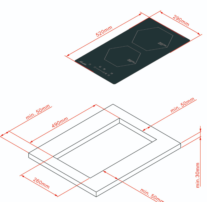 Варочная панель Monsher MHI 3002 Варочная панель Monsher MHI 3002