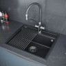 Кухонная мойка Paulmark Stepia-750 PM117551-BLM (черный металлик) Кухонная мойка Paulmark Stepia-750 PM117551-BLM (черный металлик)
