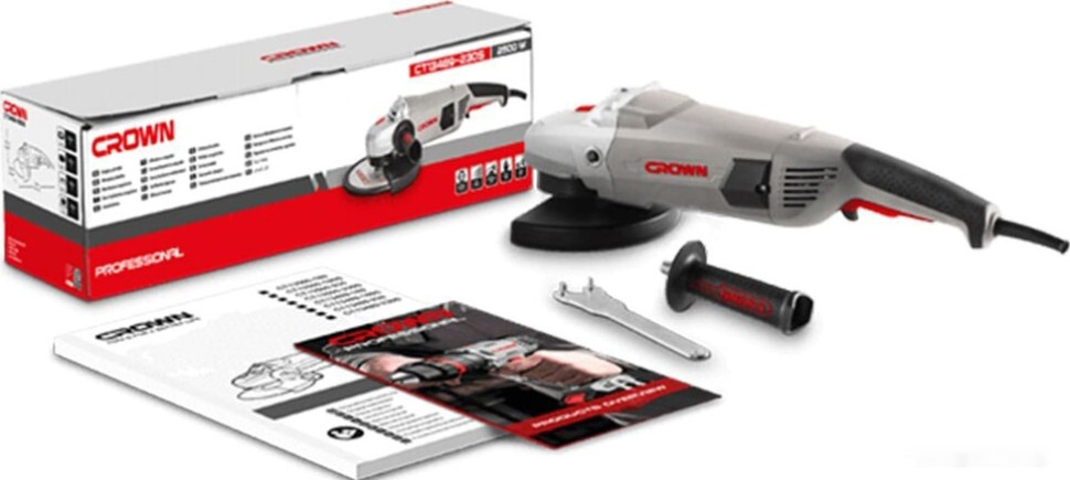 Угловая шлифмашина Crown CT13489-230S Угловая шлифмашина Crown CT13489-230S