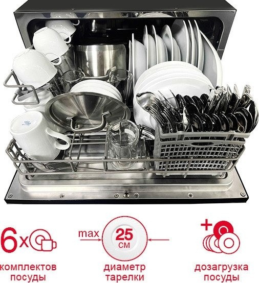 Посудомоечная машина Oursson DW5501CD/BL Посудомоечная машина Oursson DW5501CD/BL