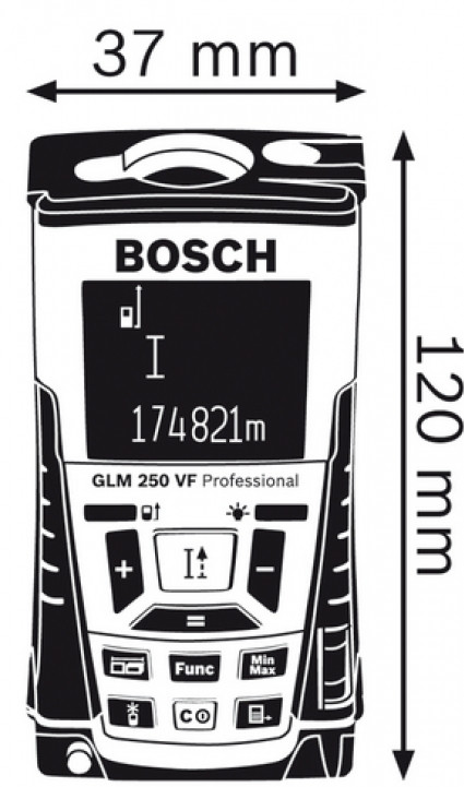 Лазерный дальномер Bosch GLM 250 VF + BS 150 Professional [061599402J]