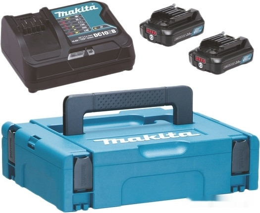 Аккумулятор для инструмента Makita BL1021B + DC10SB (12В/2 Ah + 12В)