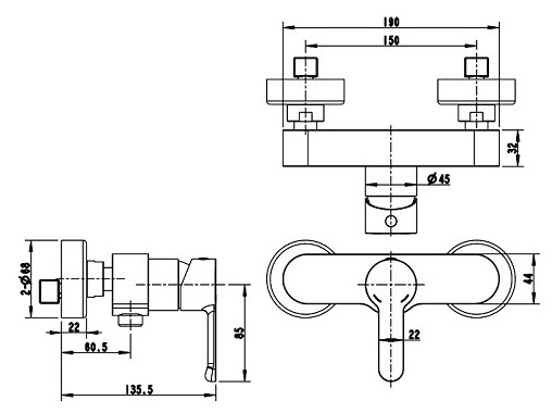 Смеситель Bravat Stream-D F937163C-01 (ST-D1680)